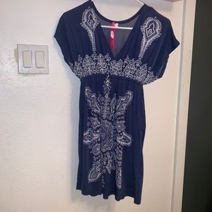 Navy and White Dress